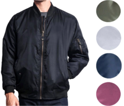 New Men&#39;s USA Premium Padded Water Resistant Reversible Flight Bomber Jacket - £37.76 GBP