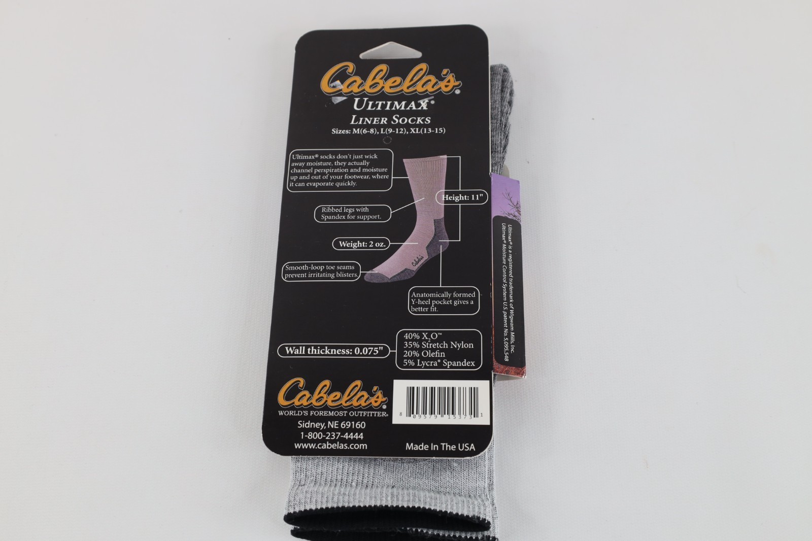 Deadstock Vintage 90s Y2K Cabelas Ultimax Liner Boot Socks Adult Large 9-12 USA Item image 6