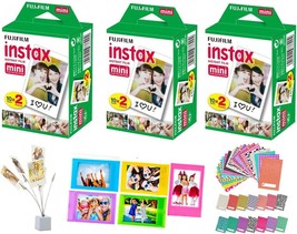 Instant Film From Fujifilm, Instax Mini, Twin Packs (3 Pack, Total 60 Sheets), - £68.80 GBP