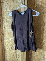 preston and york acetate blend medium size brown tank top - $19.80
