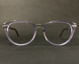 Warby Parker Eyeglasses Frames JANE 567 Blue Clear Round Full Rim 49-18-145 - £40.93 GBP