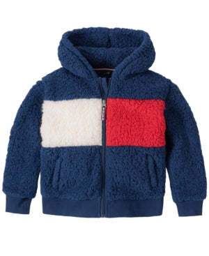 Primary image for Tommy Hilfiger Big Girls Fuzzy Fleece Hooded Jacket, Various Sizes