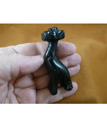 Y-GIR-ST-709) black Onyx GIRAFFE gemstone carving FIGURINE giraffes ston... - $24.05 CAD