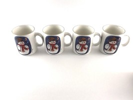 Vintage Elaine Thompson Coffee Mug/cup Snowmen 1997 Porcelain Christmas ... - £18.22 GBP