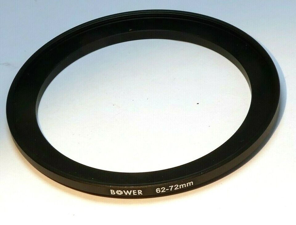 62mm to 72mm  lens ring step Up threaded male to female thin profile wide angle