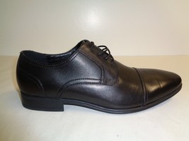 Kenneth Cole Size 9.5 M DETER MIN Black Leather Cap Toe Oxfords New Mens... - £77.07 GBP