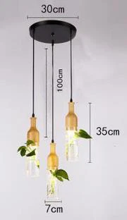 Modern LED plant pendant lights  gl bottle lustres luminaire industrial decor ha - $224.66