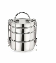 Stainless Steel Lunch Box Clip Carrier Home Tiffin Box Office School Bento Box - £16.53 GBP