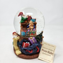 Musical Christmas Snow Globe with Presents &amp; Elves 6&quot; Tall - £15.59 GBP