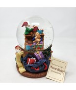 Musical Christmas Snow Globe with Presents &amp; Elves 6&quot; Tall - £15.43 GBP