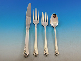 Damask Rose by Oneida Sterling Silver Flatware Set for 12 Service 53 pieces - £1,860.23 GBP
