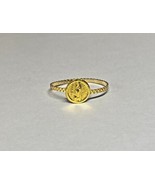 14K Yellow Gold Our Lady of Guadalupe "Anillo de Medallita" 8mm Medal Ring - $73.87
