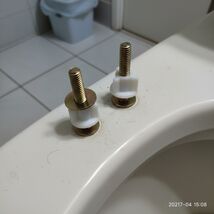 Toilet Seat Hinge Bolts Kit, 2PCS Steel Screws with Nuts and Washers for... - $15.88 CAD