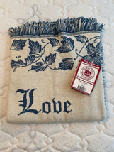 VTG 1990’s The Rug Barn Crocheted Afghan/Blanket Throw Love Is Patient 46” x 67” - £21.54 GBP