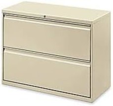 36 By 18-5/8 By 28-1/8-Inch Lorell 2-Drawer Lateral File, Putty. - £578.50 GBP