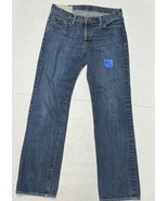 Abercrombie &amp; Fitch Men&#39;s Dark Wash Classic Straight Jeans 34x34 Button ... - $47.88 CAD
