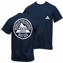 Coors Light Front and Back Logo Pocket Tee Blue - £29.34 GBP+