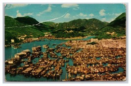 Aberdeen Porto Pesca Village Hong Kong Cromo Cartolina Z9 - £4.38 GBP