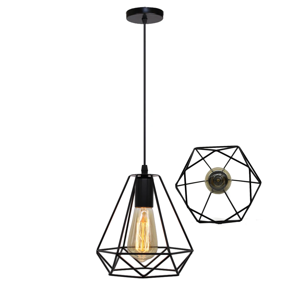  Industrial  Cage   Ceiling Pendant Lamp Shade E27 Pendant Lights for Aisle room - £169.70 GBP
