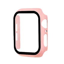 Hard PC Bumper Case w/ Tempered Glass for Apple Watch 41mm Series 7 PEACH - £6.05 GBP
