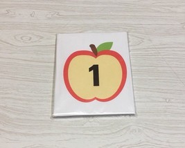 Apple Seed Number Match Card Set / Counting 1-10 / 20 Laminated cards #2 - £9.20 GBP