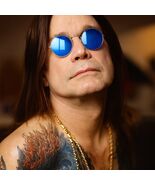 Mens Round Polarized Sunglasses Ozzy Osbourne Style Blue Mirror Vintage ... - $14.50