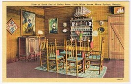 Georgia Postcard Warm Springs Little White House South End Living Room - £1.67 GBP