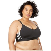 adidas Essentials Women&#39;s All Me 3-Stripes Bra FJ7281 Black/White Size X-Small - £22.15 GBP