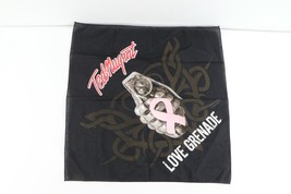 Vintage Ted Nugent Love Grenade Breast Cancer Spell Out Bandana Handkerc... - $19.75