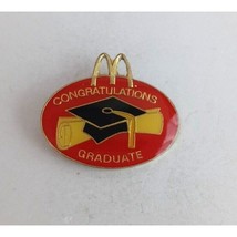 Vintage Congratulations Graduate Cap &amp; Diploma McDonald&#39;s Employee Lapel... - $192.27 MXN