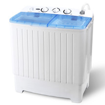 17.6Lbs Portable Washing Machine Mini Compact Twin Tub Laundry Washer Spin Dryer - £147.07 GBP
