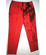 New NWT 8 Designer Womens Italy Dolce &amp; Gabbana Red Silk Pants Trouser 4... - $2,371.05