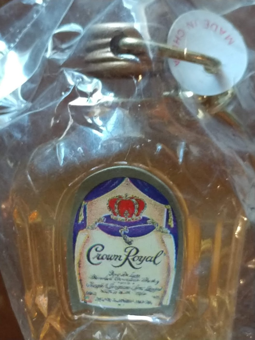 Crown Royal Key Chain Miniature Crown Royal Liquor Bottle Replica  Mint Sealed