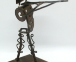 Vintage Mid-Century Modern Brutalist Metal Sculpture of Violinist Artist... - £77.87 GBP