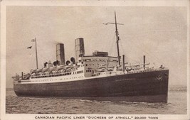 Canadian Pacific Steamship Liner &quot;Duchess Of ATHOLL-SUNK By U-2~PHOTO Postcard - £7.71 GBP