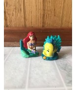 Vtg 2000s Disney Little Mermaid ARIEL Flounder Wax Birthday Candles Cake... - $18.27