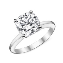 1.05CT Women&#39;s Unique 14K WG Cushion Cut Moissanite Solitaire Engagement Ring - £434.37 GBP