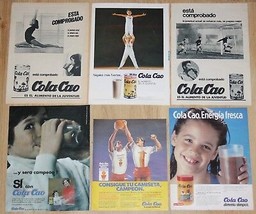 Cola Cao 6x Notiztafel Ads 1960s/1980s Promo Hinweis Werbung Spanisch Spain Ad - £5.86 GBP