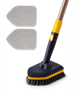 Tub Tile Scrubber Brush 2 in 1 Cleaning Brush 58.2 Inch Adjustable Teles... - $31.21 CAD