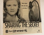 Sharing The Secret TV Guide Print Ad Mare Winningham Tim Matheson TPA7 - £4.72 GBP