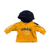 Vintage Adidas Boys infant Baby Size 3 months Yellow Hoodie Hooded Sweat... - £11.48 GBP