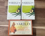 Lot Of 3 Yardley Bar Soaps 1 Orange Spice 2 Aloe &amp; Avocado 4.25 Oz Each - £16.75 GBP