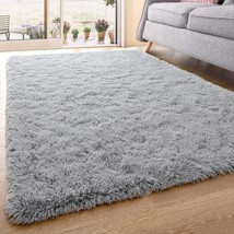 Fluffy Carpet for Bedroom 4x6 Rug Soft Indoor Small Shag Area Rug Washab... - $56.93