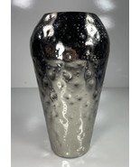 Threshold ~ SILVER TONE HAMMERED METAL VASE ~ 10” TALL - $276.57 MXN