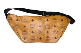 MCM Visetos Cognac Leather Fanny Pack Belt Bag Made in Korea image 8