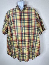 Ralph Lauren Blake Colorful Plaid Shirt Button Up Short Sleeve Men Size XL - $12.94