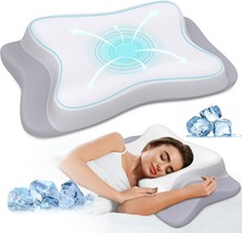 Cervical Pillow for Neck Pain Relief, Ergonomic Memory Foam Pillows (White) - £14.79 GBP