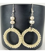 Creamy White Fresh Water Pearl Wedding Bridesmaids Drop Dangle Earrings ... - $24.99