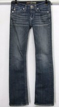 BIG STAR REMY WOMEN&#39;S (26R) L31 LOW RISE BOOTCUT FLAP POCKET BLUE STRETC... - $19.14