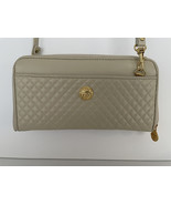 Vtg Princess Gardner Leather Beige Shoulder Bag/Crossbody Coin Purse Che... - $241.95 MXN